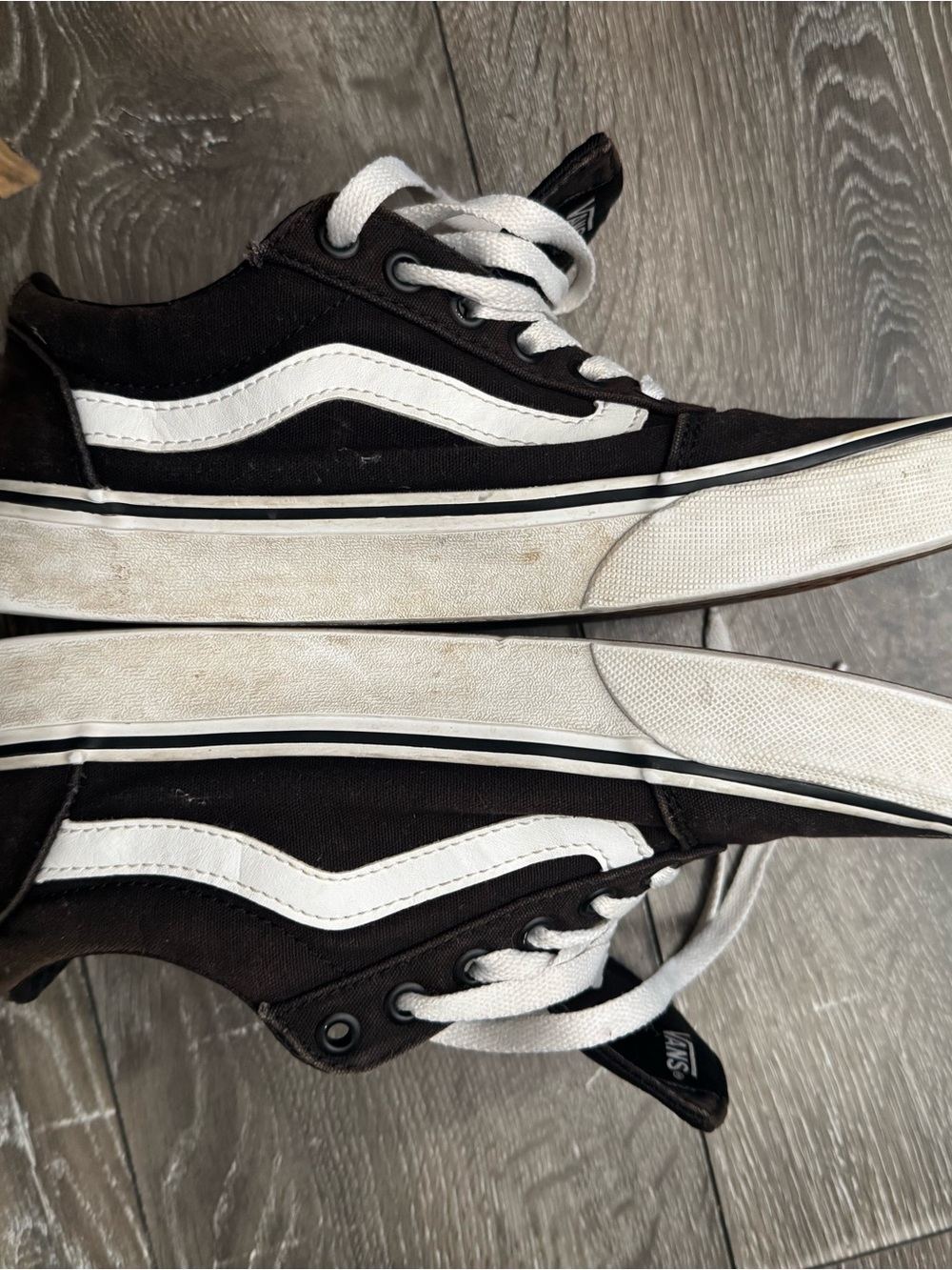 Vans Black and White Low-Top Skate Sneakers